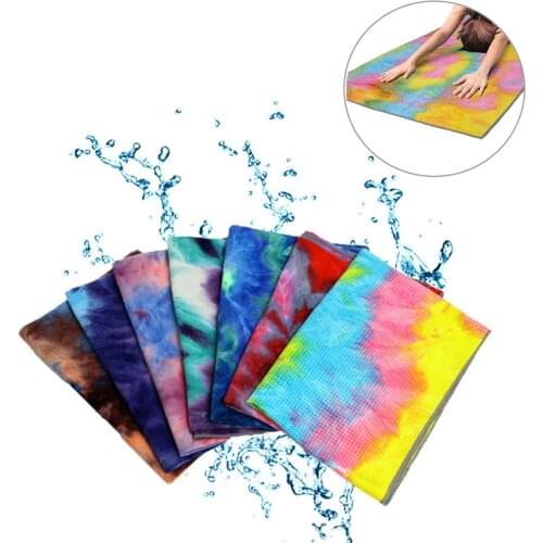 183*63cm Non-slip Yoga Mat Cover Printed Fitness Towel for Outdoor Sport Travel Exercise