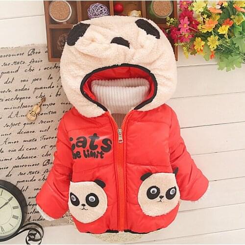 Children Clothing panda Cartoon Outwear Boys Girls Winter Wear Thickening Outerwear Coat cotton-padded childrens down jacket