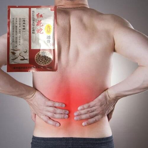 Wholesale Carthamus tinctorius Snake Analgesic plaster pain relief patch lumbar joint elbow shoulder pain herbal patches waist p