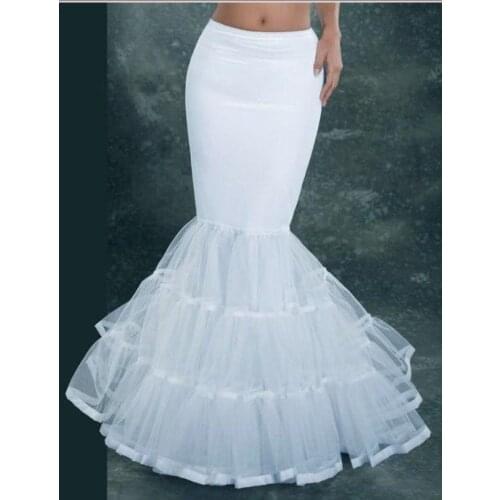 Mermaid Bridal Petticoat White Wedding Dress Underskirt Bridal Petticoat Crinoline 2022 Custom Made Bridal Accessories