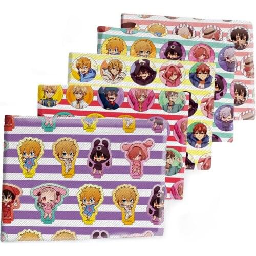 Polyester Fabric Japan Anime Cartoon Character Printed Cotton Twill Fabric Patchwor Printed 50*145CM