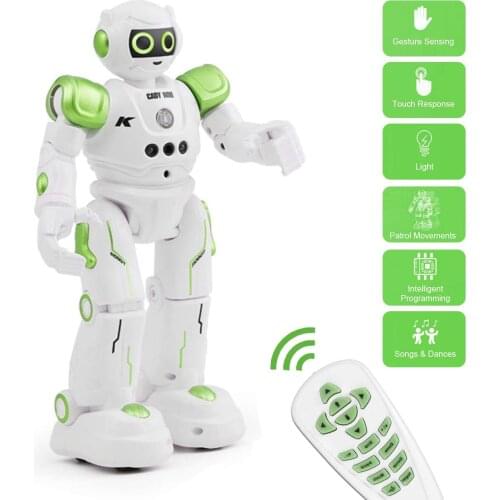 RC Robot for Kids,Intelligent Programmable Infrared Remote Control and Gesture Sensing Robots with Music Lights, Walking,Singing