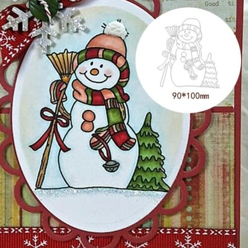 Christmas Snowman Metal Cutting Dies for DIY Paper Cards Scrapbooking Embossing Decorative Crafts Stamps Photos Album 9*10cm