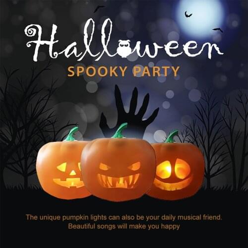 US/EU/UK LED Flash Talking Animated Pumpkin Lantern Halloween Party Decoration Ornament Scary Projection Lamp Kids Singing Toys