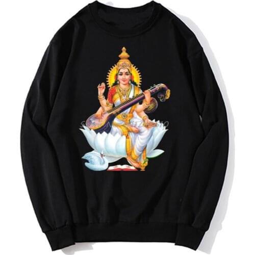 Saraswati Hoodie God Printed On Men hoodies Custom Design Adult Spring Autumn Sweater Streetwear Harajuku