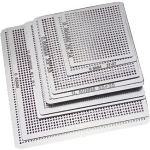 TOP 36Pcs Commonly Used Laptop Repair Steel Mesh,BGA Reballing Tin Net,Graphics Card Stencils,BGA Reballing Stencil CPU Chip