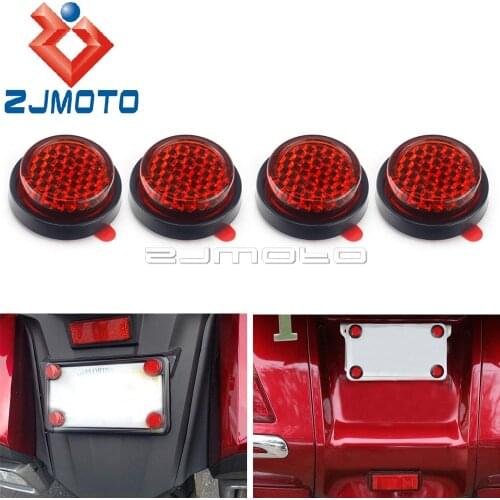 Universal Reflective Sticker For Yamaha Suzuki Street Sport Motorcycle License Number Plate MOT Self Adhesive Stick On Reflector