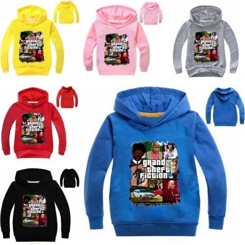 Boys Outwear gta 5 Hoodies gta Street Fight Long with gta 5 Costumes Clothes T shirts Childrens Sweatshirts For Boy Kids Tops