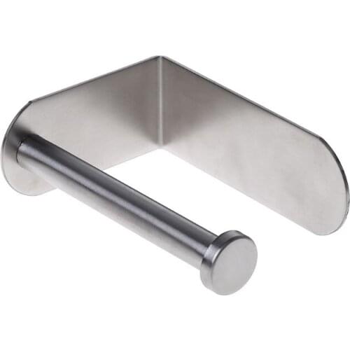 European Style Adhesive Vertical Paper Towel Holder Stainless Steel Wall Mount Bathroom Kitchen Toilet Tissue Roll Storage Rack