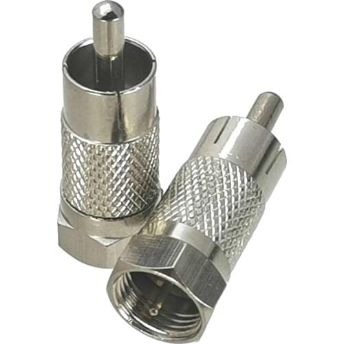 1Pcs Adapter F TV Plug Male to RCA TV Male RF Connector Straight M/M