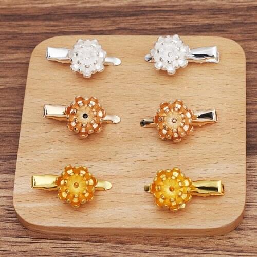 10 Pieces/Lot 45mm Metal Hairpin Duckbill Barrette Flower Hair Clip Hair Accessories For Women