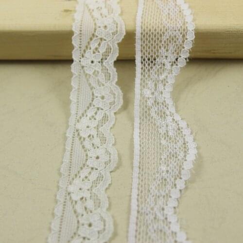 10 yards 21mm ivory white, 23mm white Elastic Stretch Lace trim headband/garment/clothes accessories