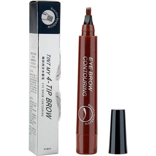 3PCS Waterproof Eyebrow Pen Four-claw Eye Brow Tint Lasting Easy To Use Fork Tip Eyebrow Tattoo Pencil Cosmetics 5 Colors TSLM1