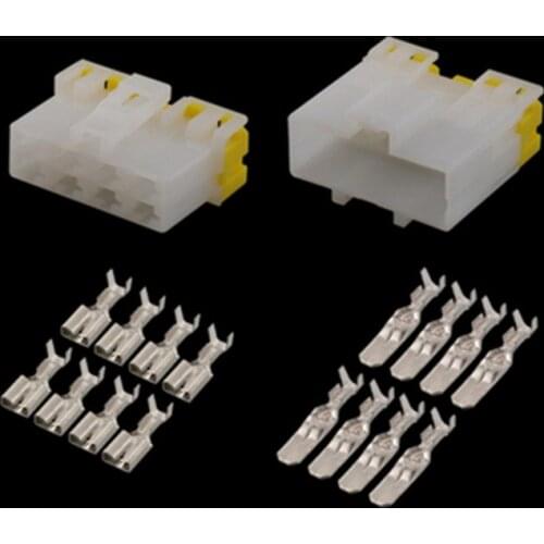 10pcs/lot 8 Pin/Way Automotive Connector Electrical Wiring Harness Female Male Plug With Terminals/Pins