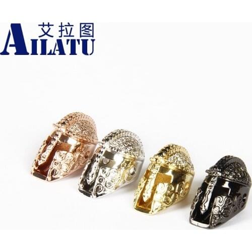 Ailatu Jewelry Accessories Micro Pave Cubic Zircons Sparta Masks Charms for Bracelet and Necklace