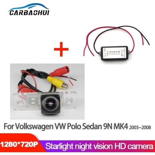 Car Rear View Back Up Reverse Parking Camera For Volkswagen VW Polo Sedan 9N MK4 2003~2008 Night Vision Waterproof CCD HD