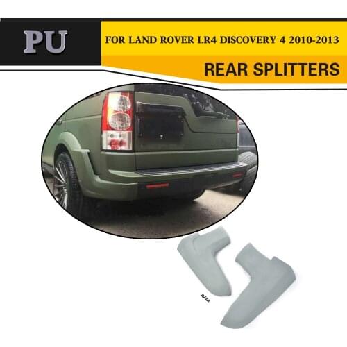 Car PU Rear Bumper Splitters Lip Flaps Cupwings for Land Rover LR4 Discovery 4 Sport Utility 4-Door 2010-2013