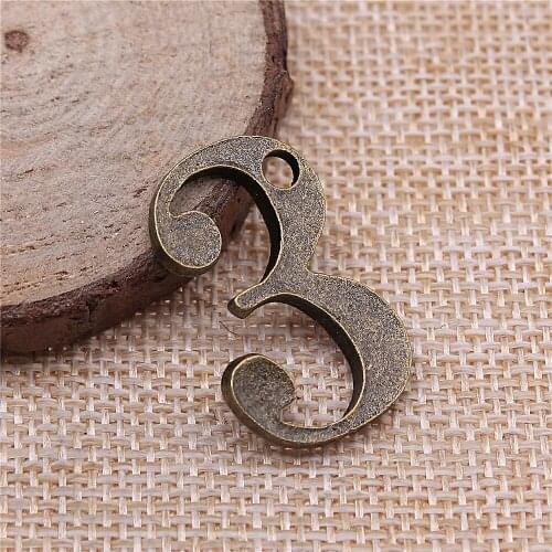 Free shipping 6pcs 42x27mm antique bronze Number 3 charms diy retro jewelry fit Earring keychain hair card pendant accessories