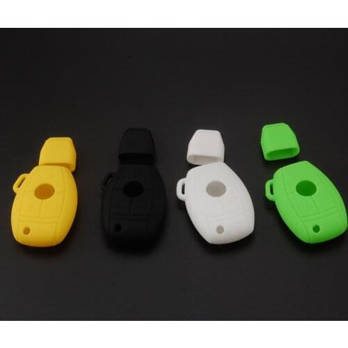 Free shipping Mix color Silicone Key Shell Cover Remote Flip Key FOB Fit For BENZ C E G M S Remote Key Case Accessories