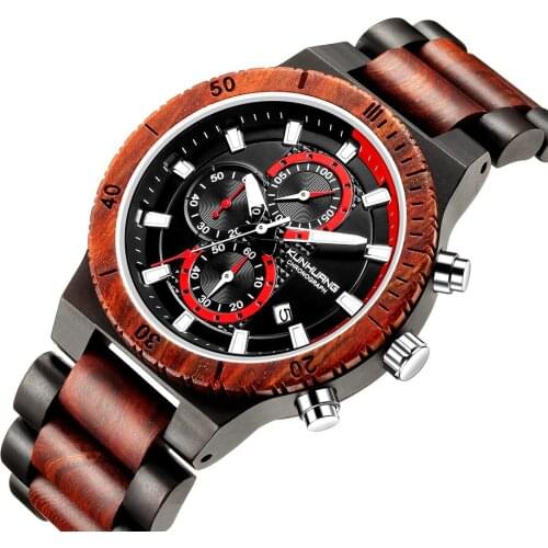 Hot Top Brand Wooden Watch Men Watch Relogio Masculino Luxury Mens Chronograph Military Watches Reloj Hombre Gift for Boyfriend