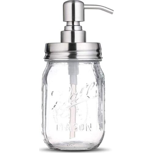 Liquid Soap Dispenser Glass Jar 480ml Facial Cleanser Organize Bottle Shampoo Shower Gel and Lotion Storage Bottles