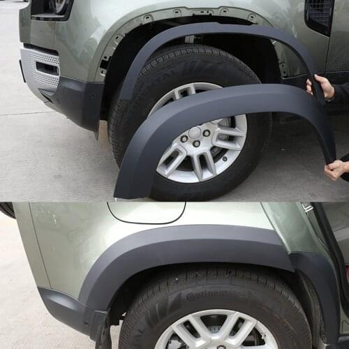 For Landrover Defender 110 2020-2021 SUV Off-road ABS Black Fender Arch Protector Widen Wheel Eyebrow Decoration Car Accessories