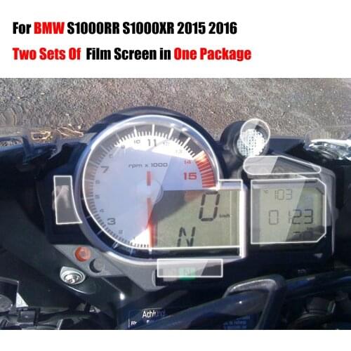 Two Sets Film Screens In One Parcel For BMW S1000R S1000RR S1000XR 2015 2016 Cluster Scratch Protection Film Screen Protector
