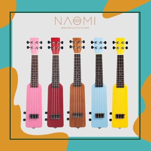NAOMI 21'' 23'' Electric Ukulele Kit Rainbow Ukelele W/3.5mm & 6.35mm Outputs Extra String Ukulele Bag Kit For Beginner/Student