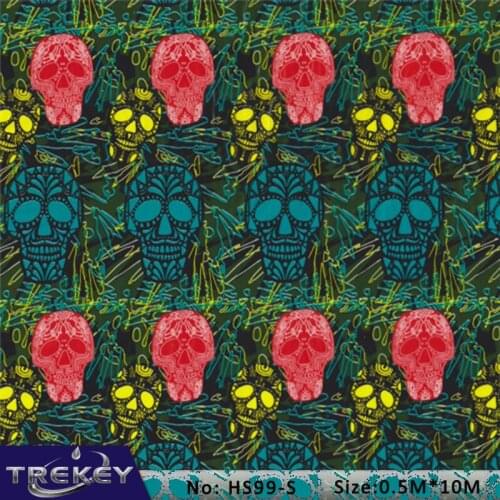 0.5M*10M red skull head hydrographic-water-transfer-printing-film,decoration for car/motorcycle/phone case/Furniture, HS99-S