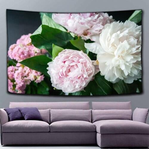 Garden Tapestry Flower Garden Park Seaside Landscape Tapestry Room Decoration Tapestry Wall Decoration Cloth Multiple Sizes