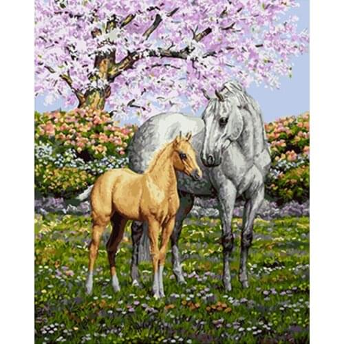 PAINTBOY Framed Pictures Painting By Numbers of Animal Handwork Canvas Oil Painting Home Decor For Living Room GX4225
