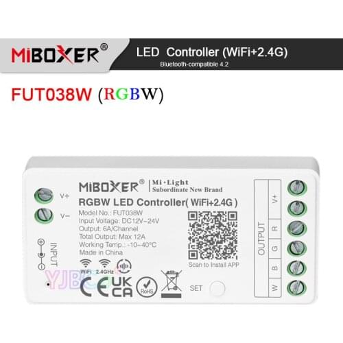 Miboxer 2.4G WiFi RGB LED Controller Bluetooth-compatible 4.2 DC12V 24V Max 12A dimming/CCT/RGB/RGBW/RGB CCT Tuya Light Dimmer
