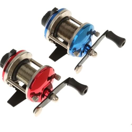 Mini Right Hand Round Metal Baitcasting Fishing Reel 3.6:1 with Line Fishing Reels For Fishmen
