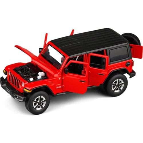 1/32 2020 Sahara Model Toy Car Alloy Die Cast Turn Steering Shock-absorbing Sound Light Off Road Toys Vehicle