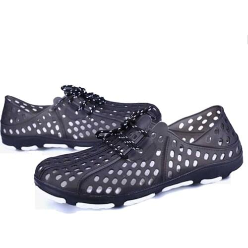 TaoBo New Summer Aqua Shoes Mens Outdoor Hollow Out Beach Water Flats Slip On Breathable Lightweight Ssandals
