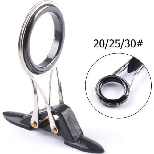 Foldable Fishing Rod Guide Tip Repair Kit Set DIY Eye Rings Steel Ceramics Line Guide Rings Fishing Tools