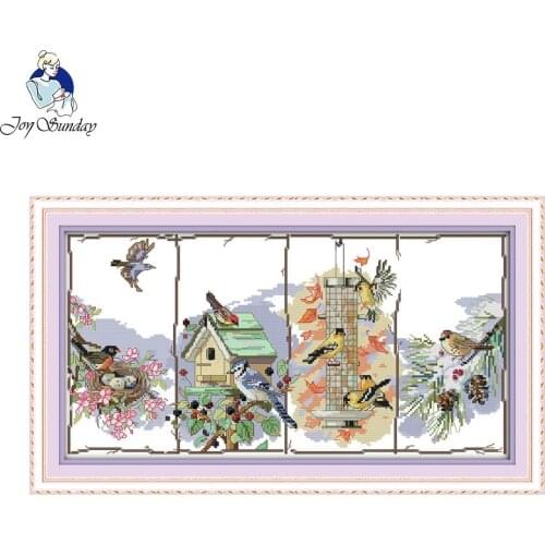 The birds of the four seasons DIY Cross stitch Sets For Embroidery kits home decro Counted Cross-Stitching factory direct sale