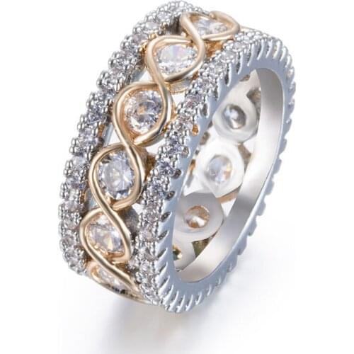 Newest Women Rings Sparkling Luxury Princess AAA++ CZ Zircon Wedding Jewelry Engagement Wedding Band Rings for Women jz246