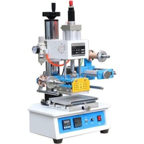 Pneumatic Bronzing Machine Aluminum Foil Leather Plastic Bronzing Machine Workbench Adjustable Height Hot Press Machining Center