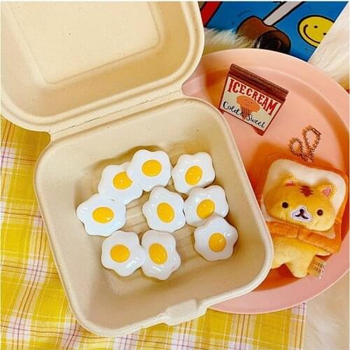 RINHOO Cute Cartoon Accessories Cooked Egg Poached Egg Brooches Enamel Lapel Pin Denim Coat Shirt Shoes Jewelry Gift for Friends