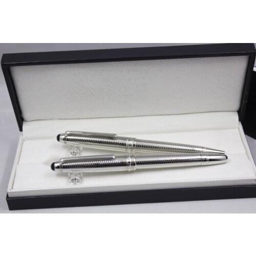 Luxury Metal Ballpoint Pen Luxury W Wave Pattern Signature Rollerball Gel Pens Fountain Pens Office Supplies