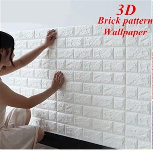 3D Self-adhesive Waterproof Faux Brick Wall Stickers Wallpaper Decal Peel Stick Art Wall Panels Home Decoration Accessories