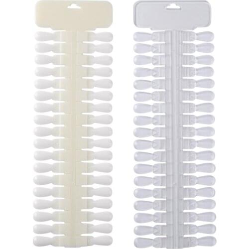 36pcs Removable False Nail Tips Color Card Nail Art Display Board Rack Manicure Color Card Ring Practice Display Tool