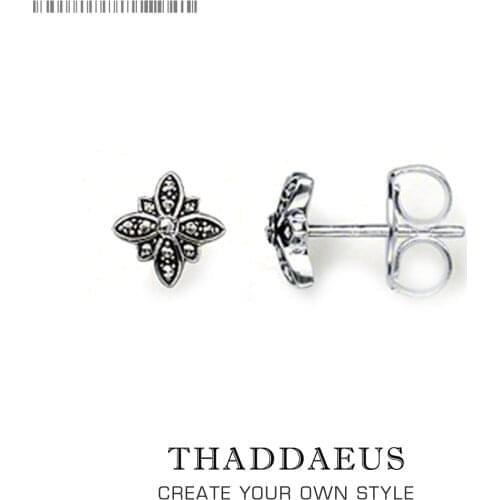 Stud Earrings Marcasite Black Star,Europe Style Glam Fashion Good Jewerly For Women,2017 Gift In 925 Sterling Silver