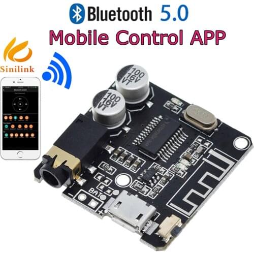 Sinilink WIFI Mobile Control APP Bluetooth 5.0 Audio Receiver board mp3 lossless decoder board Wireless Stereo Music Module