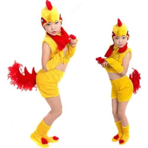 Yellow chicken dance costume for children chicken costume child baby chicken costume yellow chicken costume