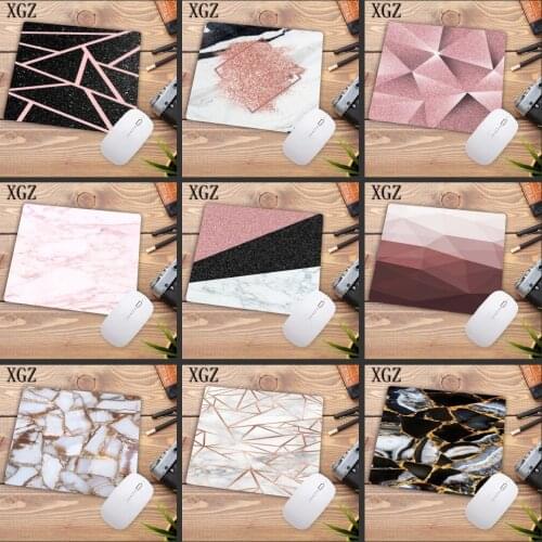 XGZ Promotion Design Golden and White Marble Deak Mat Beautiful Anime Gaming Keyboard Mouse Mat Size for 18X22CM Game Mousepad