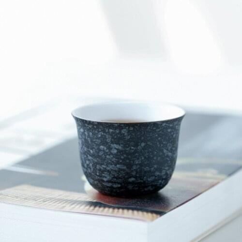 Japanese stoneware tea cup, ceramic kung fu tea cup, smelling cup, tea cup, handmade retro kiln, small cup