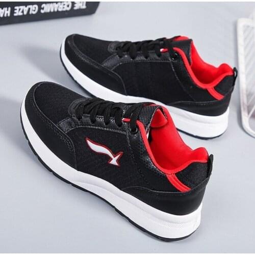 Spring New Platform Running Casual Woman Sneakers Lace-Up Breathable Mesh Womens Shoes 2021 Tenis Feminino Zapatillas Mujer