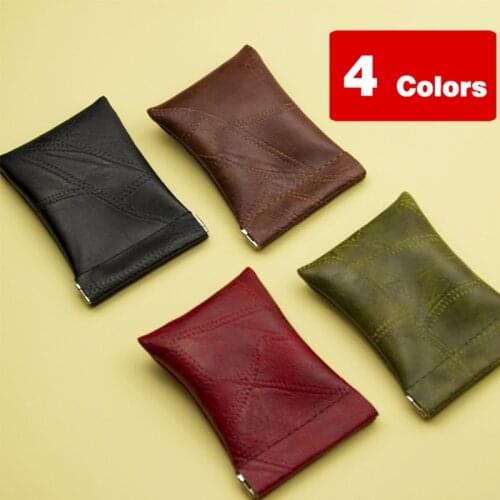 1Pc PU Leather Coin Purse Earbuds Key Wallet Keyring Holder Pouch for Women Men New